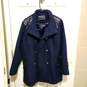 Winter Coat with leather shoulders from Kohls